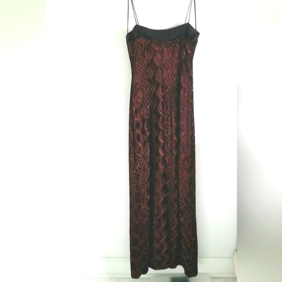 JS Boutique red glitter and velvet maxi dress - Picture 4 of 4